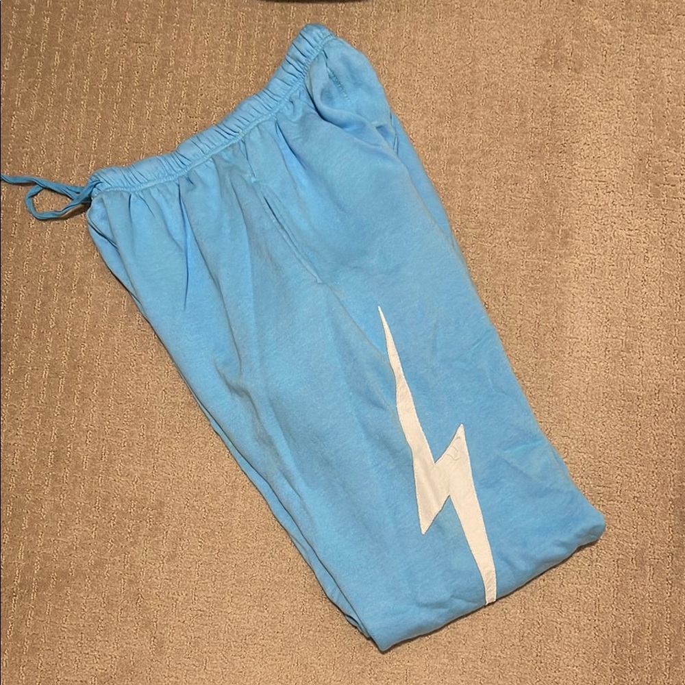 Aviator Nation Blue Lightning Bolt Stitch Men Joggers XL - Picture 4 of 14